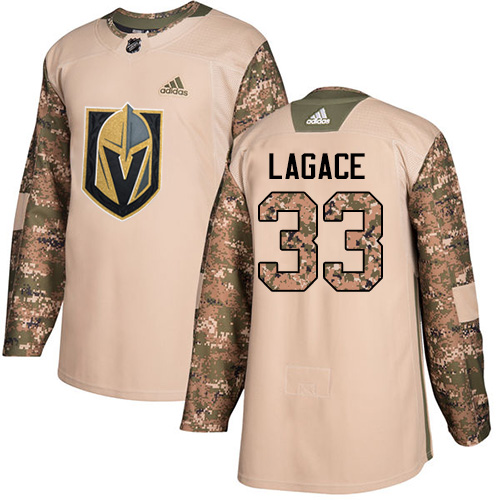 Adidas Golden Knights #33 Maxime Lagace Camo Authentic 2017 Veterans Day Stitched NHL Jersey