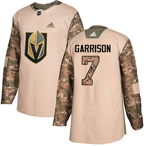 Adidas Golden Knights #7 Jason Garrison Camo Authentic 2017 Veterans Day Stitched NHL Jersey