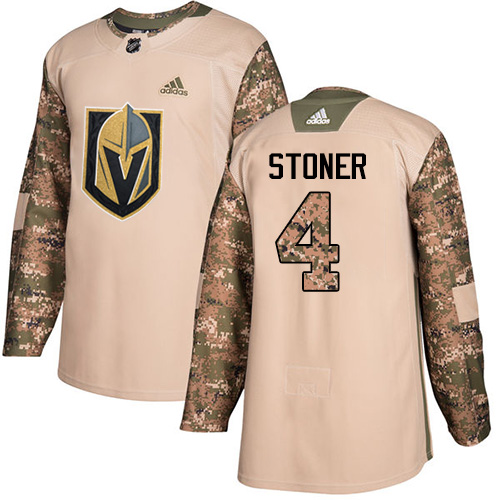 Adidas Golden Knights #4 Clayton Stoner Camo Authentic 2017 Veterans Day Stitched NHL Jersey