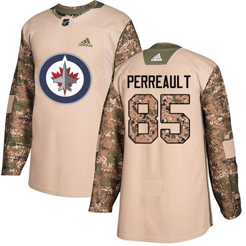 Adidas Jets #85 Mathieu Perreault Camo Authentic 2017 Veterans Day Stitched NHL Jersey