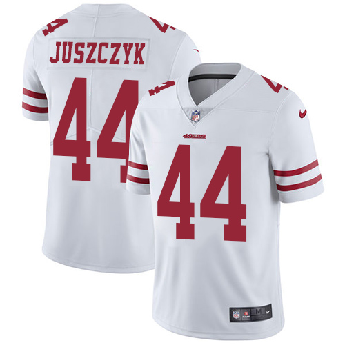 Nike 49ers #44 Kyle Juszczyk White Men's Stitched NFL Vapor Untouchable Limited Jersey