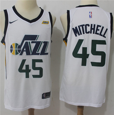 Nike Jazz #45 Donovan Mitchell White NBA Swingman Association Edition Jersey