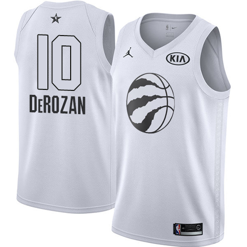 Nike Raptors #10 DeMar DeRozan White NBA Jordan Swingman 2018 All-Star Game Jersey
