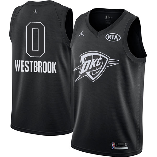 Nike Thunder #0 Russell Westbrook Black NBA Jordan Swingman 2018 All-Star Game Jersey