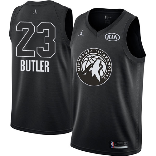 Nike Timberwolves #23 Jimmy Butler Black NBA Jordan Swingman 2018 All-Star Game Jersey