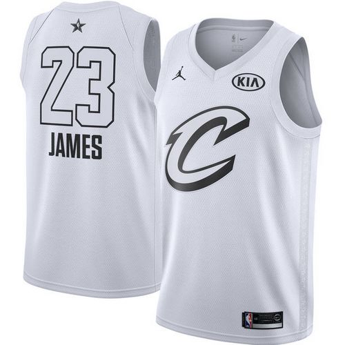 Nike Cavaliers #23 LeBron James White NBA Jordan Swingman 2018 All-Star Game Jersey