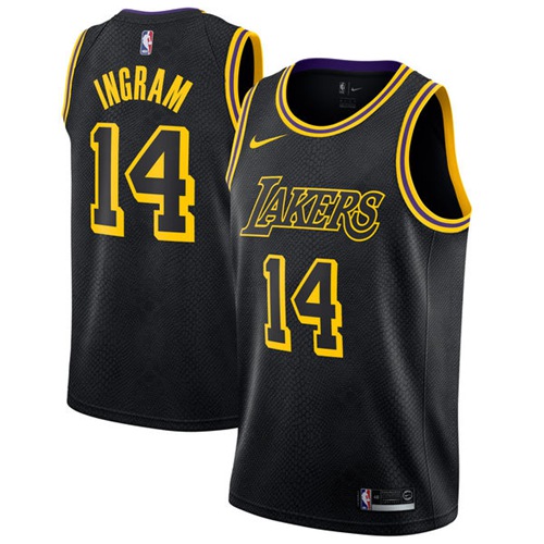 Nike Los Angeles Lakers #14 Brandon Ingram Black NBA Swingman City Edition Jersey