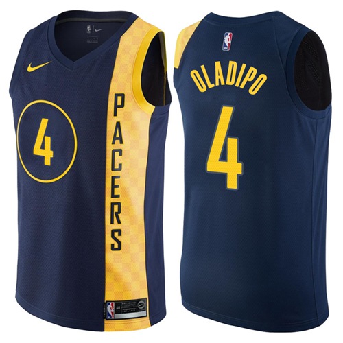 Nike Indiana Pacers #4 Victor Oladipo Navy Blue NBA Swingman City Edition Jersey