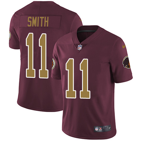 Nike Washington Redskins #11 Alex Smith Burgundy Red Alternate Stitched NFL Vapor Untouchable Limited Jersey