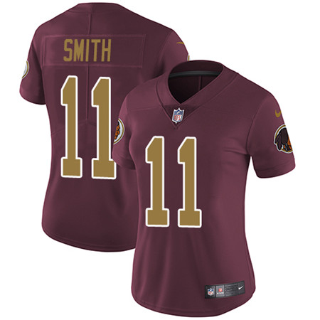 Women's Nike Washington Redskins #11 Alex Smith Burgundy Red Alternate Stitched NFL Vapor Untouchable Limited Jersey