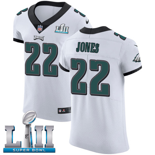 Men's Nike Philadelphia Eagles #22 Sidney Jones White Super Bowl LII Stitched NFL Vapor Untouchable Elite Jersey