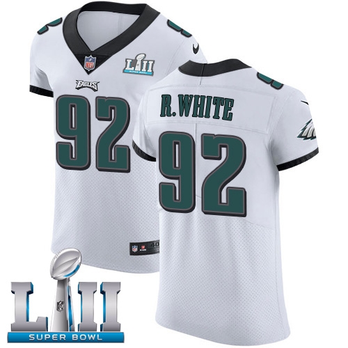 Men's Nike Philadelphia Eagles #92 Reggie White White Super Bowl LII Stitched NFL Vapor Untouchable Elite Jersey