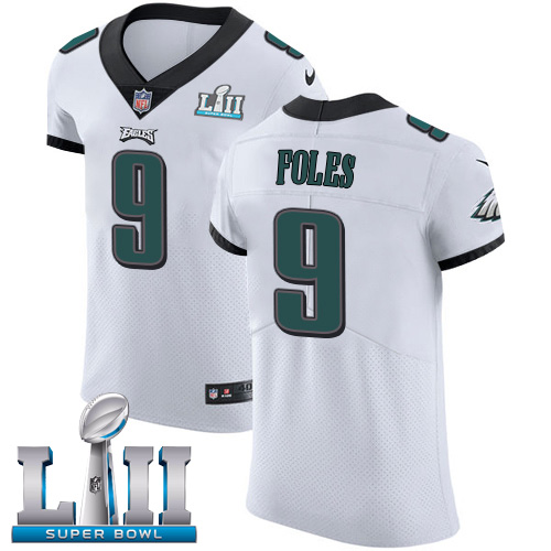 Men's Nike Philadelphia Eagles #9 Nick Foles White Super Bowl LII Stitched NFL Vapor Untouchable Elite Jersey