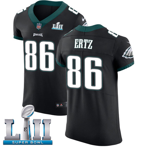 Men's Nike Philadelphia Eagles #86 Zach Ertz Black Alternate Super Bowl LII Stitched NFL Vapor Untouchable Elite Jersey