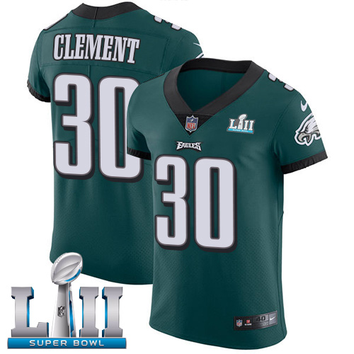 Men's Nike Philadelphia Eagles #30 Corey Clement Midnight Green Team Color Super Bowl LII Stitched NFL Vapor Untouchable Elite Jersey