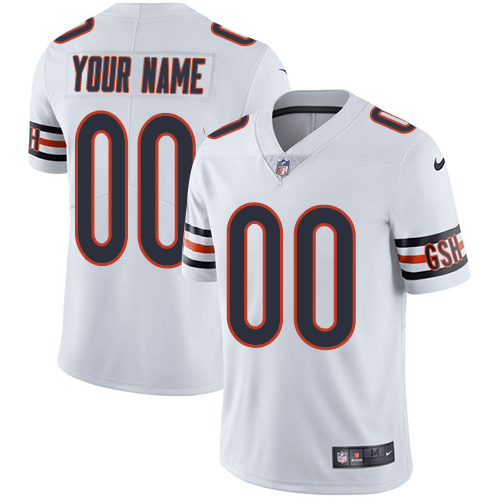 Men's Nike Chicago Bears White Customized Vapor Untouchable Player Limited Jersey