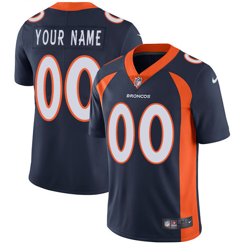 Men's Nike Denver Broncos Navy Customized Vapor Untouchable Player Limited Jersey