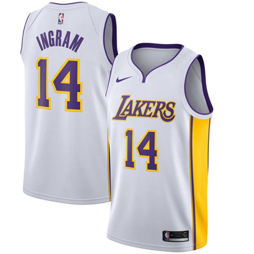 Nike Los Angeles Lakers #14 Brandon Ingram White NBA Swingman Association Edition Jersey