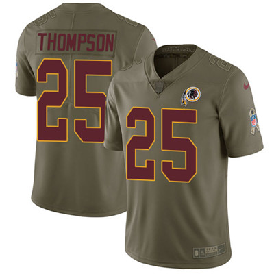 Nike Washington Redskins #25 Chris Thompson Olive Stitched NFL Limited 2017 Salute to Service Jersey
