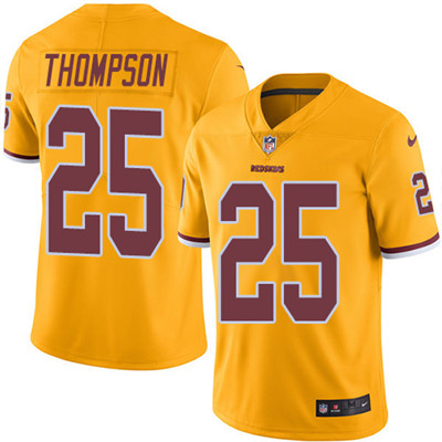 Youth Nike Washington Redskins #25 Chris Thompson Gold Stitched NFL Limited Rush Jersey