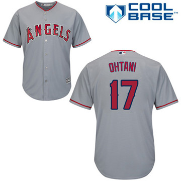 LA Angels of Anaheim #17 Shohei Ohtani Grey New Cool Base Stitched MLB Jersey