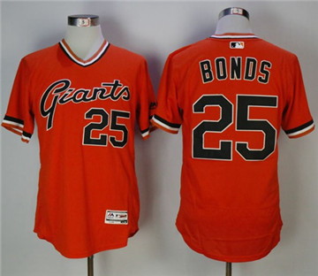 San Francisco Giants #25 Barry Bonds Orange Flexbase Authentic Collection Cooperstown Stitched MLB Jersey