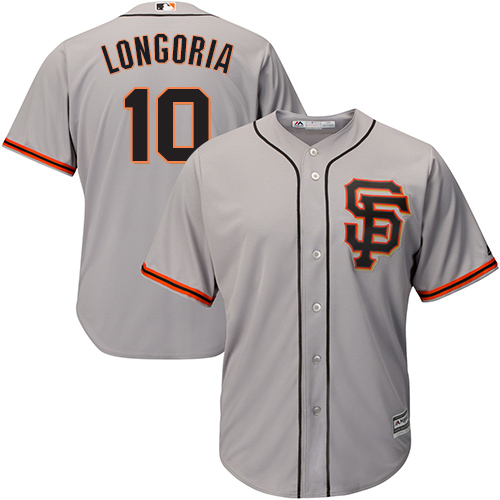 San Francisco Giants #10 Evan Longoria Grey New Cool Base Road 2 Stitched MLB Jersey