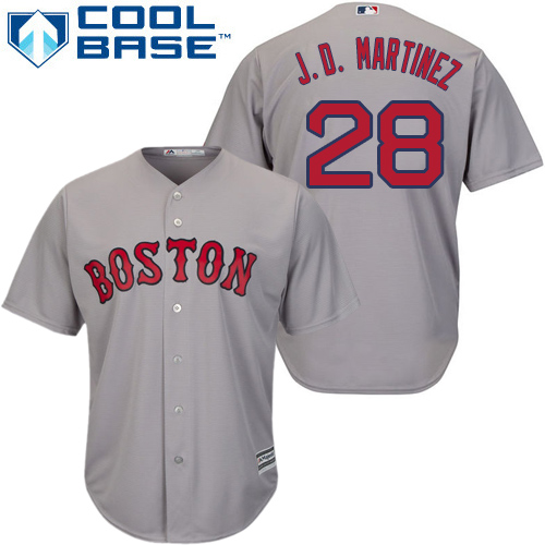 Boston Red Sox #28 J. D. Martinez Grey New Cool Base Stitched MLB Jersey