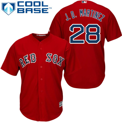 Boston Red Sox #28 J. D. Martinez Red New Cool Base Stitched MLB Jersey