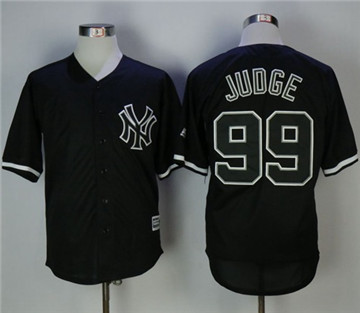 New York Yankees #99 Aaron Judge Black Fashion Stitched MLB Jersey