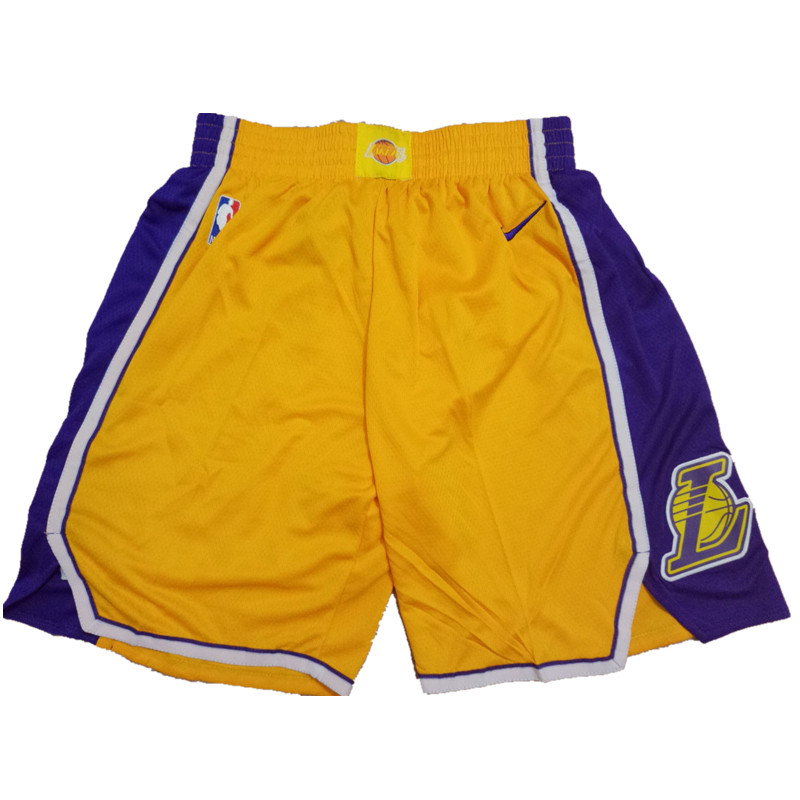 Los Angeles Lakers Yellow Nike NBA Shorts