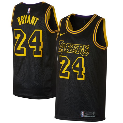 Nike Los Angeles Lakers #24 Kobe Bryant Black NBA Swingman City Edition Jersey