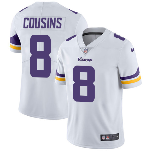 Nike Minnesota Vikings #8 Kirk Cousins White Men's Stitched NFL Vapor Untouchable Limited Jersey