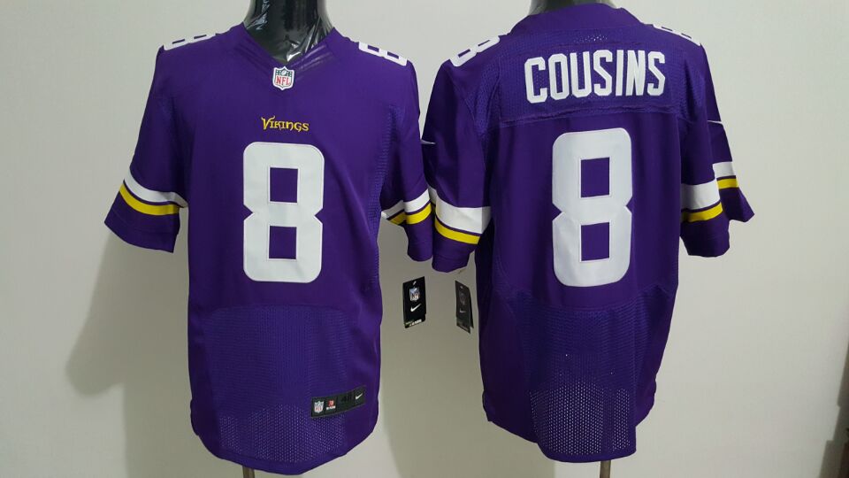 Nike Minnesota Vikings #8 Kirk Cousins Purple Team Color Men's Stitched NFL Elite Jersey