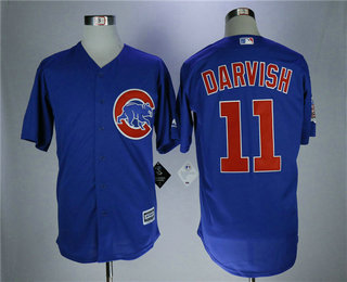 Men's Chicago Cubs #11 Yu Darvish Royal Blue Stitched MLB Cool Base MLB Jersey