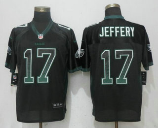Men's Philadelphia Eagles #17 Alshon Jeffery Black Drift Stitched NFL Nike Fashion Jersey
