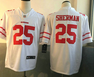 Men's San Francisco 49ers #25 Richard Sherman White 2017 Vapor Untouchable Stitched NFL Nike Limited Jersey