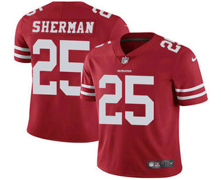 Youth San Francisco 49ers #25 Richard Sherman Red 2017 Vapor Untouchable Stitched NFL Nike Limited Jersey