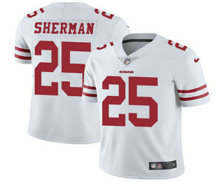 Youth San Francisco 49ers #25 Richard Sherman White 2017 Vapor Untouchable Stitched NFL Nike Limited Jersey