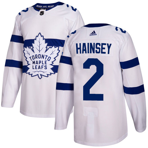 Adidas Toronto Maple Leafs #2 Ron Hainsey White Authentic 2018 Stadium Series Stitched NHL Jersey