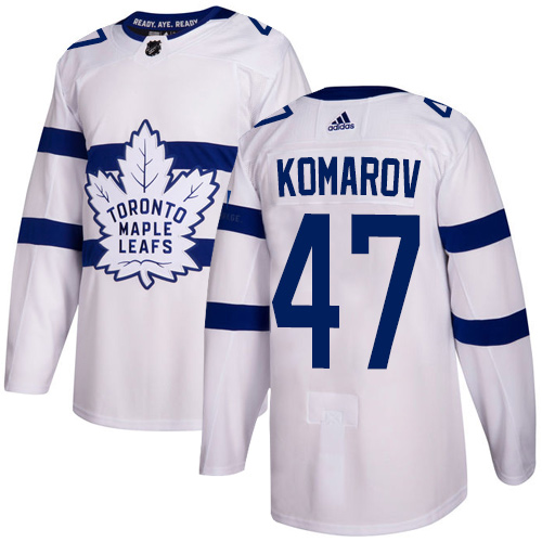 Adidas Toronto Maple Leafs #47 Leo Komarov White Authentic 2018 Stadium Series Stitched NHL Jersey
