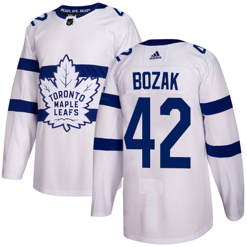 Adidas Toronto Maple Leafs #42 Tyler Bozak White Authentic 2018 Stadium Series Stitched NHL Jersey