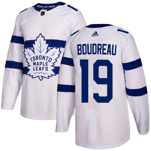 Adidas Toronto Maple Leafs #19 Bruce Boudreau White Authentic 2018 Stadium Series Stitched NHL Jersey