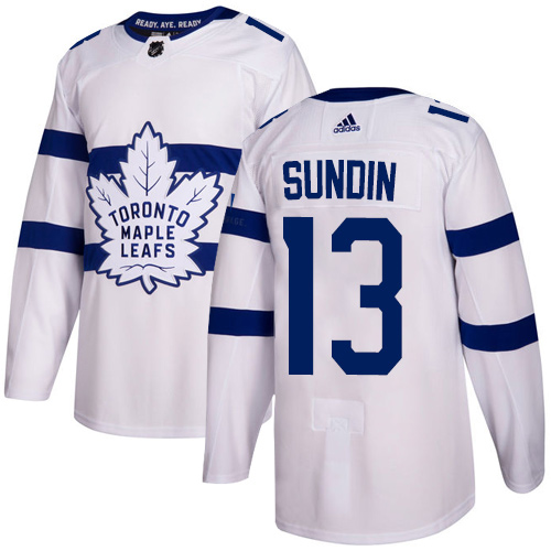 Adidas Toronto Maple Leafs #13 Mats Sundin White Authentic 2018 Stadium Series Stitched NHL Jersey