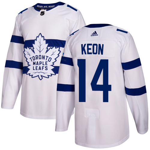 Adidas Toronto Maple Leafs #14 Dave Keon White Authentic 2018 Stadium Series Stitched NHL Jersey