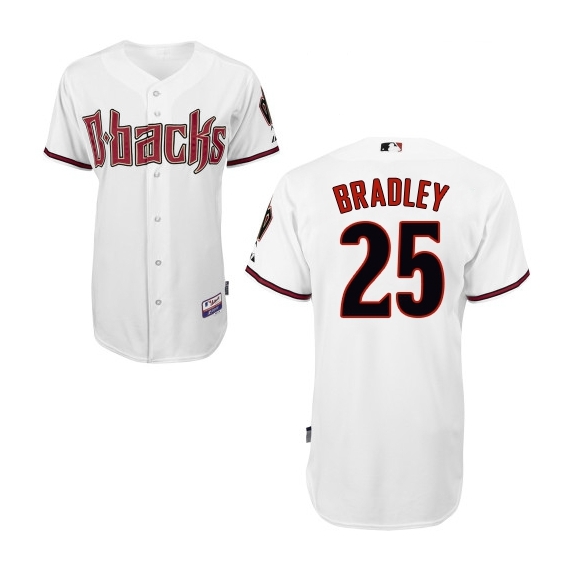 Arizona Diamondbacks #25 Archie Bradley Official White Men's Majestic Replica Home Cool Base MLB Jersey