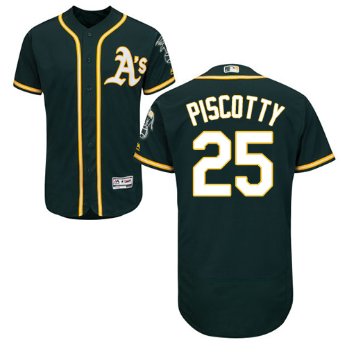 Oakland Athletics #25 Stephen Piscotty Green Flexbase Authentic Collection Stitched MLB Jersey