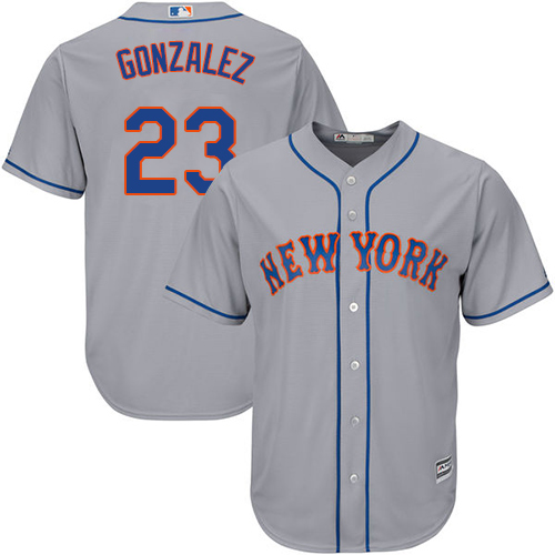 New York Mets #23 Adrian Gonzalez Grey New Cool Base Stitched MLB Jersey