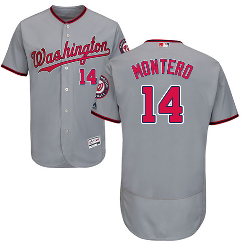 Washington Nationals #14 Miguel Montero Grey Flexbase Authentic Collection Stitched MLB Jersey