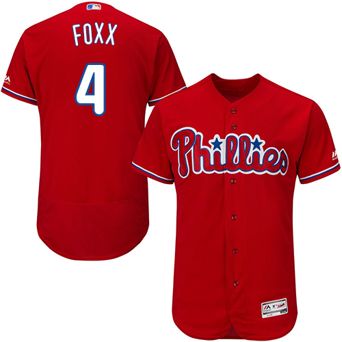 Philadelphia Phillies #4 Jimmy Foxx Red Flexbase Authentic Collection Stitched MLB Jersey